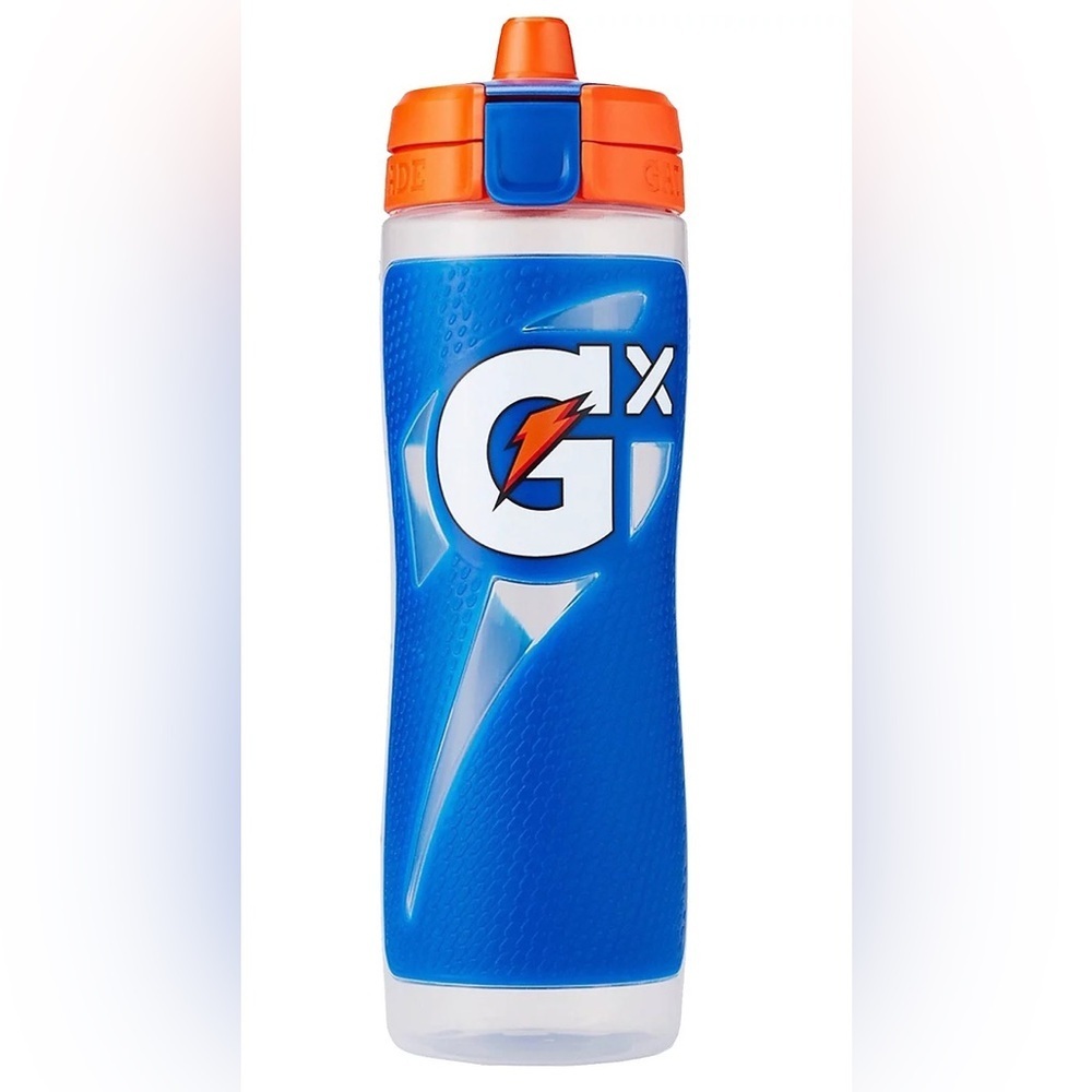 GATORADE GX 30 OZ NON SLIP WATER BOTTLE HYDRATION - Blue
